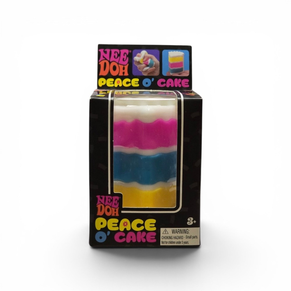 Schylling NeeDoh Peace O' Cake Sensory Fidget Toy Soft Cloud Squish Multi Color